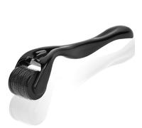 LOPHE Rouleau à billes de 1,5 mm, Derma Roller, Dermaroller Visage, Roller Micro Aiguille pour Anti-rides Anti-âge Retrait de Cicatrice Acne Vergetures pour Visage Corps Yeux(Noir)