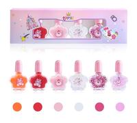 LOPHE Vernis Ongle Enfant 6 Couleurs à L'eau, Coffret Cadeau, D | Vernis à L'eau Non Toxique à Base de Plantes, Séchage Rapide, Cadeau Noël Enfants dès 5 Ans