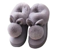 LOPILY Appartements Noirs Pour Femmes Keeping Your Feet Warm In Winter (Dark Gray, 36)