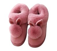 LOPILY Appartements Noirs Pour Femmes Keeping Your Feet Warm In Winter (Red, 40)
