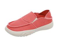 LOPILY Bottine Cuir confortables et simples pour femmes, nouvelles chaussures à semelle souple et à embout peu profond, style étrier (Orange, 39)