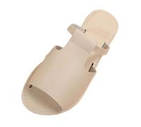LOPILY Bottines Rouges Pour Femmes Talons Hauts Bottom Hollow Solid Color Fish Mouth Beach Slippers (Beige, 43)