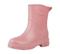 LOPILY Cuissardes Noires Pour Femmes Couleur Rouge chaussures en caoutchouc, décontractées, pour étudiantes, pour le travail en extérieur, la pêche, le lavage de voiture, antidérapantes, (Pink, 38)