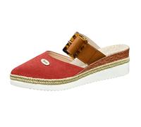 LOPILY Cuissardes Noires Pour Femmes pointu et talon compensé, style romain, couleur unie, pour l'été (Red, 37)