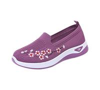LOPILY Cuissardes Noires pour Femmes Pointues de Course, Respirantes, à Semelle Souple, Confortables, antidérapantes (Purple, 36)