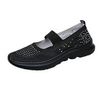 LOPILY Cuissardes Noires pour Femmes Respirantes, antidérapantes, décontractées, pour Mamans, pour Danse carrée (Black, 39)