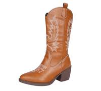 LOPILY Cuissardes Noires Pour Sans Talon pour l'automne et l'hiver (Brown, 42)