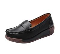 LOPILY Range Chaussures De Place Boite Woven Go Walking Slip on Shoes Arch Support Hands Slip in Sneakers (Black, 38)