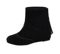 LOPILY Semelles Chaussures Gel Talon Korean Heel Casual Boots Short Tube Boots (Black, 39)