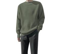 LOPILY V Neck Tee-Shirts pour Hommes Under The Crew Neck Sweater Loose Casual Knitwear (JN, M)