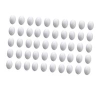 lopituwe 50 œufs de Pâques en Mousse pour travaux manuels, Bricolage, décorations de fête, maternelles et Autres activités Plein air, Blanc, 50 pièces 3 cm