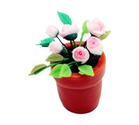 lopituwe Accessoires et décorations pour Jardin féerique, création de scènes de Vie dans Une Maison poupée Miniature (échelles 1/6 et 1/12). , Fleurs Roses , 3 x 3.5 cm