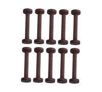 lopituwe Bobines de bois vides - Lot de dix bobines de bois pour loisirs créatifs - Idéal pour divers projets de bricolage - Complément à votre matériel. Ces de vides sont, Brun, Longueur 96 mm