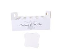 lopituwe Boîte porte-confettis polyvalente pour fêtes, mariages, anniversaires, célébrations et décoration de table. Motif pommes pour les fêtes. Plateau pour cornets de, Blanc, 20 trous