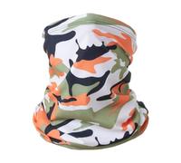 lopituwe Cache-Cou Glace Soie Cagoule Visage Bandanas Écharpes Antipoussière Hip Été pour Sports de Plein Air Cyclisme Pêche, Camouflage orange