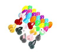 lopituwe Coffret cadeau de Pâques coloré, œufs remplissables avec mini peluches à l'intérieur, paniers de Pâques en peluche, lapins en peluche 4 cm/1,57 pouces, paniers colorés pour enfants garçons