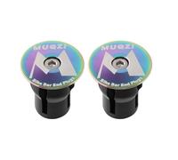 lopituwe Embouts de guidon pour vélo de route et VTT, accessoire léger en alliage d'aluminium, tige et poignée faciles à visser. Embouts guidon pour vélo, Marques M colorées, 3.2 x 2.6 cm