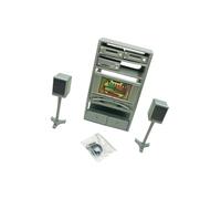 lopituwe Enceinte rétro Miniature en Bois Finement travaillée, idéale pour Une Maison de poupée. pour Elle Donne Vie à 112 scènes de Meubles Miniatures à l'échelle 1/12, Gris, Type bl2174c