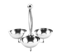 lopituwe Ensemble de bols de service à condiments résistants avec support, bols service en acier inoxydable pour bonbons, noix, apéritifs à la maison et lors fêtes, StyleB