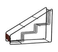 lopituwe Étagère à sirop de café, support de comptoir, organisateur cuisine facile à nettoyer, étagère plusieurs niveaux pour bouteilles sirop et jus, Noir, Grilles trapézoïdales 3 faces