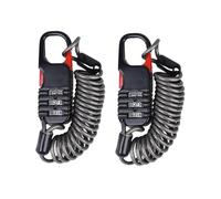lopituwe Lot de 2 rallonges de Casque verrouillables pour Moto, Scooter électrique, Extensibles et verrouillables par Mot de Passe à Tout Moment, Noir