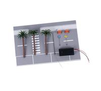 lopituwe Maquette de Table à Sable avec Ensemble Complet Comprenant Deux Panneaux et Trois cocotiers pour Une présentation créative. Diorama de Garage avec boîte Rangement en arrière-Plan.