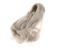 lopituwe Perruque réaliste pour Figurines articulées de 30 cm (12 Pouces) - Accessoire pour Figurines de 40 cm (16 Pouces) - Cheveux Longs - Perruque pour poupée Femme, Argent