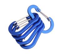 lopituwe Petits mousquetons d'escalade en Aluminium léger, Clip pour clés et Organisation des équipements, en Acier Inoxydable Lisse et Brillant, 5 Paquets/lot, Bleu Roi
