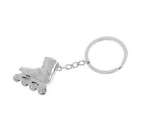 lopituwe Porte-clés Patins à roulettes Tendance - Cadeau Original - Boucle de coration de Sac - Porte-clés chaîne Patins, Argent, 8x3cm