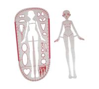 lopituwe Règle de mesure multifonctionnelle de qualité supérieure, gabarit de dessin de mode, outil de contrôle précis des proportions pour couturières, outils de traçage