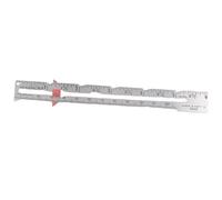 lopituwe Règle de quilting professionnelle en aluminium, outil de mesure haut gamme 15 cm, idéale pour la confection vêtements et le quilting précision, la réalisation d'ourlets, le tricot et