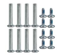 lopituwe Roues de Patin à roulettes en Ligne avec vis, Construction métallique pour Une durabilité Accrue. Jeu Complet de Roues, roulements et Trucks Noirs, Ensemble de 8, 42 mm