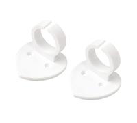 lopituwe Support mural pratique pour microphone avec pince et fixation stable, compatible avec les microphones à main de 32 à 40 mm. Crochet mural professionnel et pratique pour, blanc