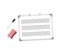 lopituwe Tableau Blanc de Musique Tableau effaçable Portable Double Face Outil éducatif Gain de Place Pratique pour Les débutants et Les Enseignants Blanc Notes Musique Double Face