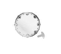 lopituwe Tambourin portatif à percussion, instrument de musique, jouet de batterie, son clair et net, double rangée peaux, idéal pour les concerts, fabriqué en ABS