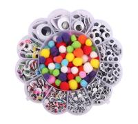 lopituwe Yeux mobiles avec pompons autocollants - Idéal pour les loisirs créatifs, la fabrication de marionnettes, de poupées et de cartes.