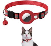 LoPotitChat Collier GPS pour Chat Collier pour Chat Compatible avec Airtag, avec Cloche et sécurité, Design réfléchissant, Housse GPS personnalisée pour Suivi