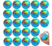 Loppdece Lot de 24 balles anti-stress, en mousse, 6,35 cm, pour enfants, adultes, jouets anti-stress, cadeaux de fête