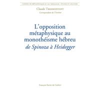 L'opposition métaphysique au monothéisme hébreu : de Spinoza à Heidegger: Cahiers de métaphysique et de théologie (tome 12)
