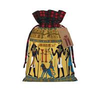 Loppott Ancient Egypt Tribe Series Sac cadeau de Noël réutilisable avec impression