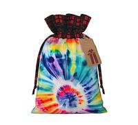 Loppott Beautiful World Sac cadeau de Noël réutilisable avec impression tribu arc-en-ciel
