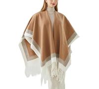 LoprNsdgt Châles Élégants Et Légers Pour Femmes Avec Franges En Trois Couleurs, Rayures Et Confort Pour L'automne,Kaki,170 * 110 cm