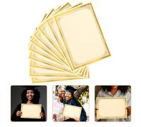 LOPUNER 10 Feuilles Papier de Certificat Vierge Imprimable avec Bordure Décorative pour Diplômes Histoire Palmarès Cérémonies Écoles Bureau et Domicile