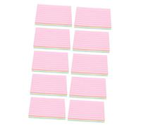 LOPUNER 10 pièces Bloc Notes Adhésifs Multicolores de Pages avec Lignes Autocollants Portables pour Écrire des Notes Pratiques pour Bureau École et Maison