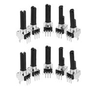 LOPUNER 10 Pièces Potentiomètre de Volume Audio pour Console de Mixage, Contrôle Précis du Son Bouton Rotatif Lisse, Matériau Plastique et Métal, pour Studio D'enregistrement