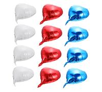 LOPUNER 12 pièces Ballons Aluminium Forme de Cœur pour Fête Décorations Indépendance avec Blancs Rouges et