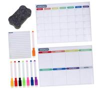 LOPUNER 12 pièces Calendrier Magnétique Frigo Planificateur Hebdomadaire Effaçable Organiseur Repas Aimanté pour Réfrigérateur et Surfaces Métalliques Couleur Aléatoire Couleur Aléatoire