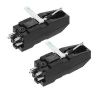 LOPUNER 2 Pièces Cartouche de Phonographe Stéréo avec Double Stylet en Plastique et Métal, Aiguille de Rechange pour Platine Vinyle, Haute Précision, pour Soirées Dj