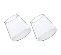 LOPUNER 2 Pièces Gobelets à Eau en Verre Borosilicate Blanc Forme Unique et Haute Résistance, pour Fête Bière et Soirées Élégantes