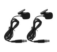 LOPUNER 2 Pièces Microphone Cravate Omnidirectionnel Connecteur 3pin XLR Femelle, Câble de 1,5m, Utilisation sans Mains pour Enregistrement Podcast et Extérieur